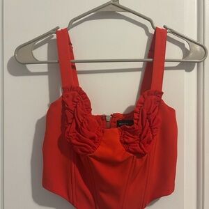 White Fox Boutique Scarlet Ruffle Strap Blouse